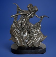 Bronze Statue zwei orientalische Tänzerin