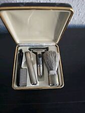 Vintage Rasierset 925 Sterling Silber Zahnbürste Reiseset Rasierpinsel Rasierer 