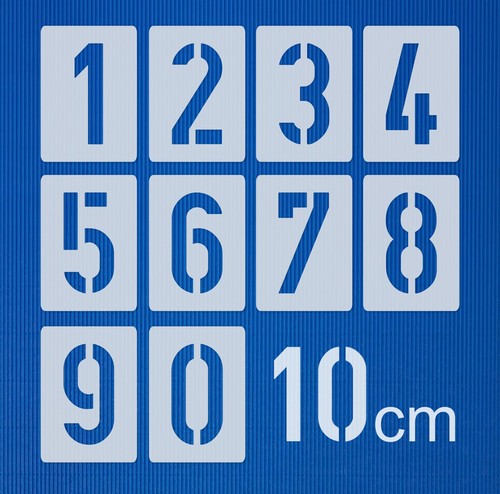 Zahlenschablone 10cm hoch set - zahlenschablone,