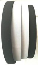 Gummizug 20mm breit, Gummiband, Gummi, Gummibund, Hosen, Röcke weiss und schwarz