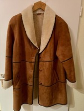 Wintermantel, Ledermantel mit Schaffell Größe 46  Jacke  Vintage kaum getragen ￼