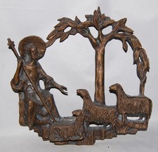XL Relief, Jesus der gute hirte, Hermann Schilcher, Bronze Bronzerelief Gussbild