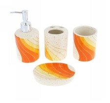 x 4 Badezimmerzubehör Keramik