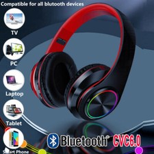 Funkkopfhörer Stereo On Ear Kabellos Kopfhörer Bluetooth5.0 für TV PC Phone MP3