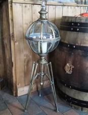 STANDLATERNE LATERNE STATIV MARITIM STIL 98cm HOCH ANTIK VINTAGE STIL WINDLICHT