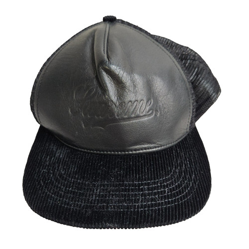 Supreme leather meshback - leather, 5
