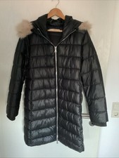 MANGO Kurzmantel, Gr.L, Schwarz -glänzend mit Kapuze**Ungetragen**