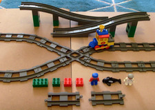 LEGO DUPLO│2738 Eisenbahnbrücke + Extra Schienen + Zug│Eisenbahn Konvolut