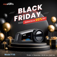 1KM FX6 Bluetooth Intercom Motorrad Gegensprechanlage Helm Headset GPS 6 Fahrer