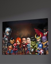 Avengers Leinwand Bild Gruppenporträt Superhelden Wandbild Kunstdruck Pop Art