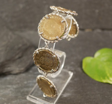 Tolle Silber Armband Münzen Cien Pesetas 100 Peseten Spanien Carlos I