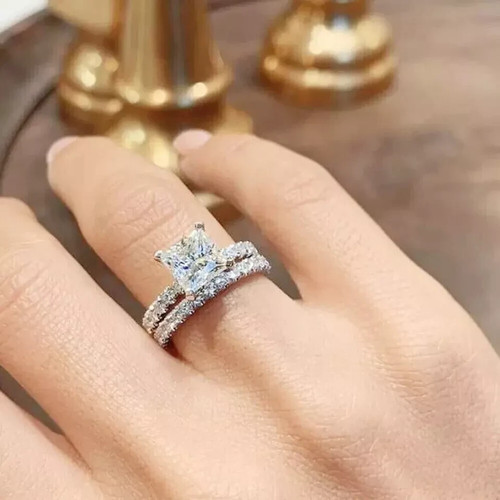 Princess diamant ring - ct,
