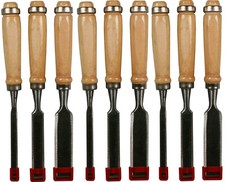 9 Stück Stechbeitel Holzgriff