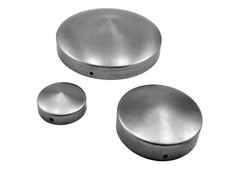 STAHL  ROH / VERZINKT Pfostenkappe Metall rund Pfostenabdeckung Zaunkappe Blech