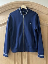 Fred Perry Herren Sweatjacke GR. S, Blau