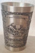 Zinnbecher: Daimler & Benz aus Zinn 95%. Wertzinn-design Stuttgart. Handgravour