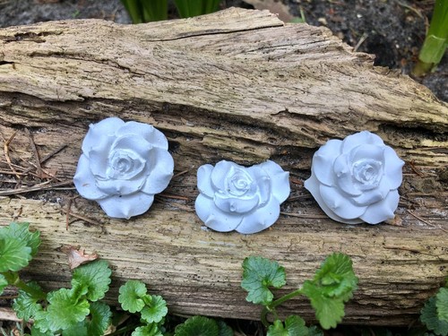 Steinguss rose 4er set deko - rose,
