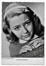 Alte  Postkarte, AK,Foto Film  sw  > Christine Kaufmann < WS Karte 10x14,5 cm