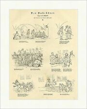 Der Ruhestörer Nikutowski Karrikaturen original Holzstich SUPERPREIS X 0584