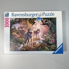 1000 Teile Ravensburger Puzzle Wolfsfamilie im Sommer 15185 Vollständig Wölfe