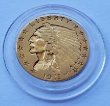 2 1/2  DOLLAR USA 1911 / INDIAN HEAD / INDIANER - GOLDMÜNZE - GOLDBARREN - RAR