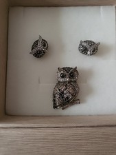 seinerzeit schmuck 925 Eulen Ohrringe und Anhänger