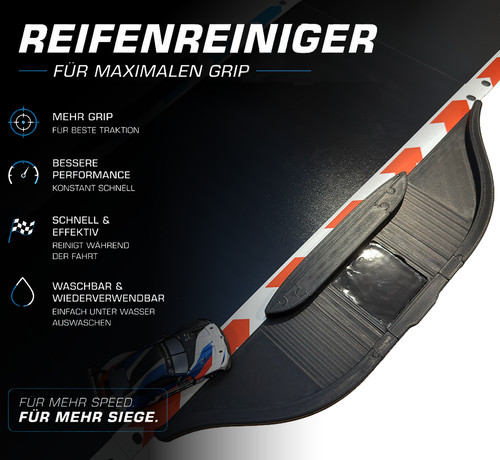 Boxengasse mit reifenreiniger - boxengasse,