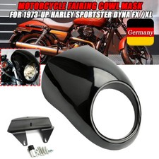 Scheinwerfer Verkleidung Fairing Maske Lampenmaske Für Harley Sportster Schwarz