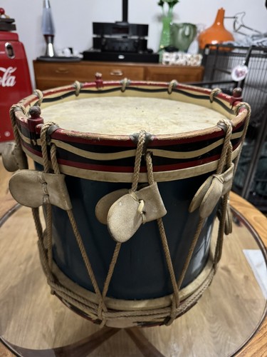 Vintage militärtrommel bemalt - vintage,