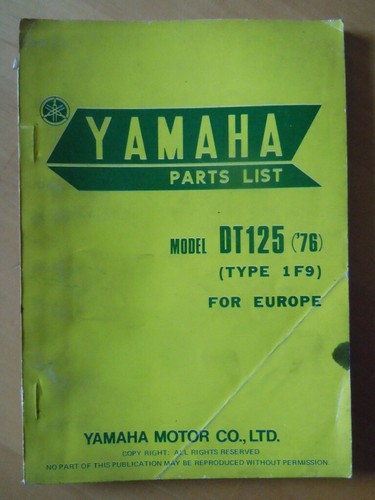 Yamaha 125 1976 - , parts