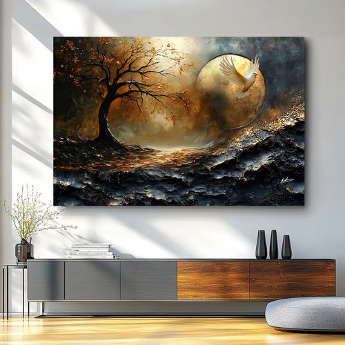 Leinwand bild landschaft - landschaft, baum