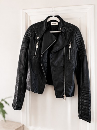 Bikerjacke kunstleder damen - bikerjacke,