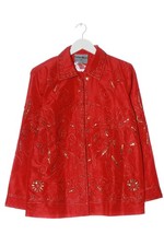 INDIGO MOON Übergangsmantel Damen Mantel Gr. DE 40 rot-goldfarben Elegant