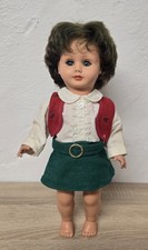 Alte Kunststoff Puppe MMM Drei-M Doll 34 cm Schlafaugen Stimme Sammler Vintage 