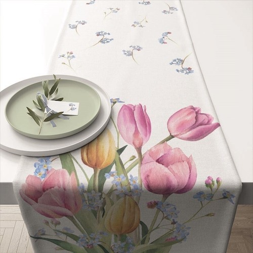 Tischläufer tulips bouquet - tischläufer, /