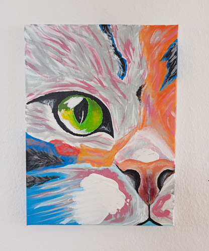 Katzen gemälde acrylbild - katzen,
