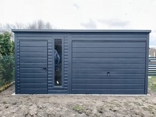 Blechgarage Halle Metallgarage KFZ Lager Lieferung Montage Doppelgarage RAL 6x3