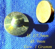 1g Messinggewicht Punze
