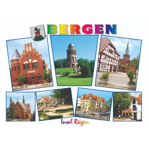 Bergen auf rügen postkarten - bergen,