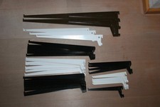 43 x Regal-Schienen-Regalhalter, verschiedene Längen/Farben, einreihig, günstig!