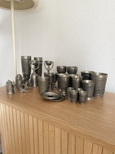 Ca. 4,1kg 29 Teile Zinn Reinzinn & 95% Sammlung Becher Konvolut Zinnbecher