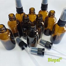10 x 100ml Braunglasflasche Flaschen mit Sprüheinsatz Medizin DIN 18