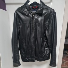 TOMMY HILFIGER Herren Jacke Lederjacke Jackett Leder Jacke Echtes Leder Gr. M 50