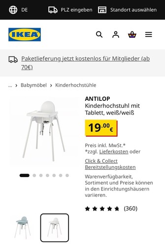Kinderhochstuhl mit tablett - kinderhochstuhl,