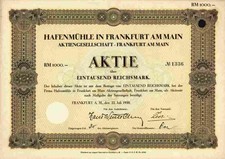 Hafenmühle AG 1930 Frankfurt