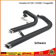 Auspuffrohre Schalldämpfer Auspuff Endtopf für Yamaha Virago XV125 XV250 Schwarz
