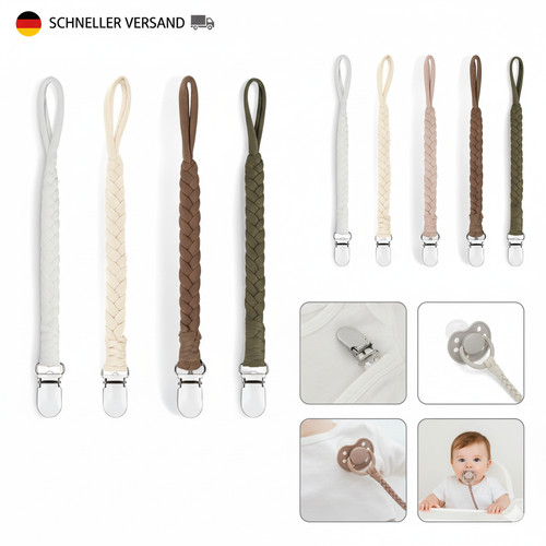 Schnullerkette baumwolle - schnullerkette,