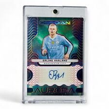 Erling Haaland Auto /15 Panini Obsidian Aurora Manchester City Autograph Signed