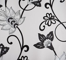 Essener Tapete Vinyltapete Black & White BW28718 weiss schwarz silber floral