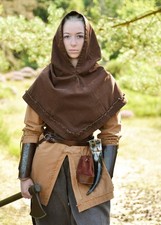 Battle-Merchant Mittelalter Gugel Stig, Used-Look, verschiedene Farben